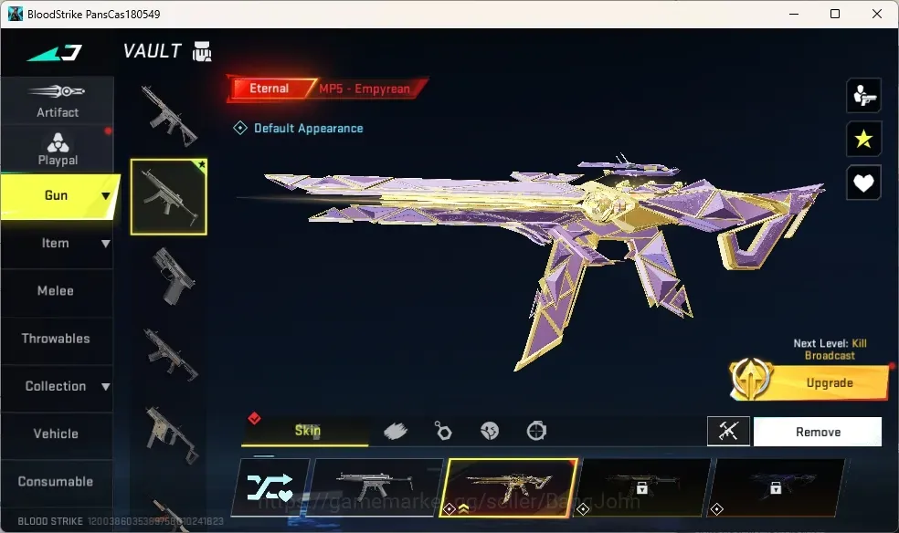 Blood Strike Accounts Others ASIA | Eternal Gun: MP5-Empyrean|Eternal Striker: ZERO-Odashadow|1 Limited Gun|3 Legendary 1