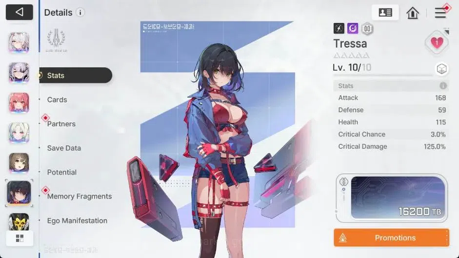 Chaos Zero Nightmare Accounts Global | Lv22 | 6 UR | Tressa ME3 | TakeMail CZN02 image 4