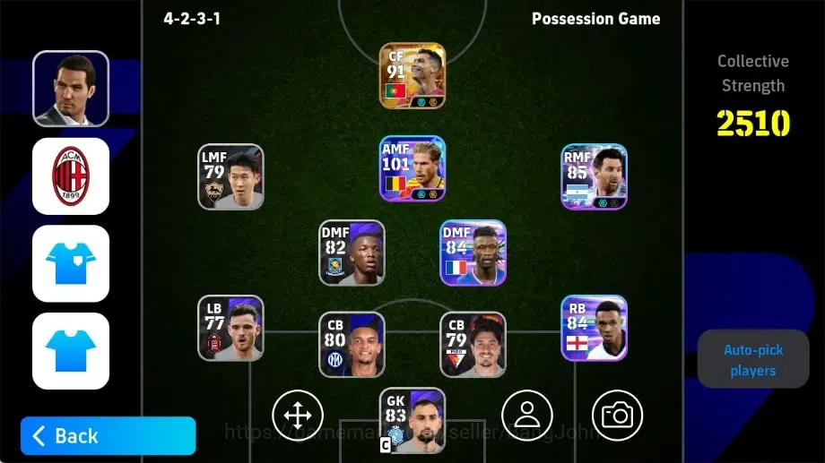 eFootball Accounts Legends & Iconic Players Mobile|PW2510|New Cristiano Ronaldo BigT,New Kevin De Bruyne ShowT,Danlele 1