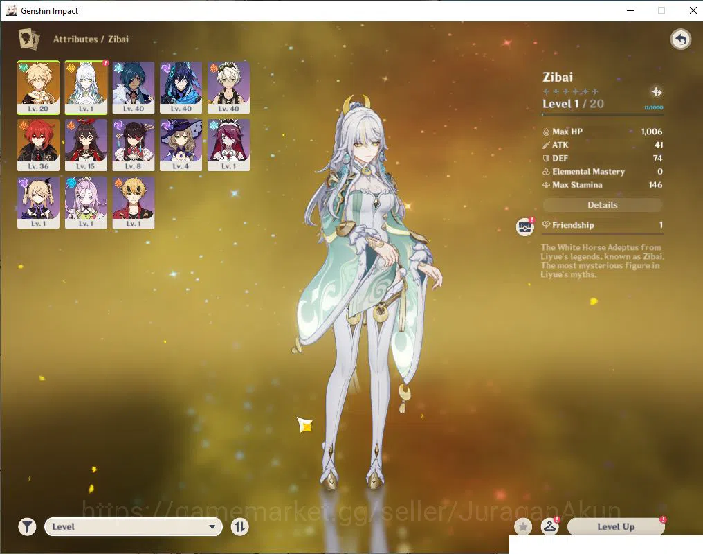 Genshin Impact Accounts Starter ASIA| AR 21| 1 Limited || Zibai | Starter |Low Explore Map | MC Male | Take Mail|Check 3