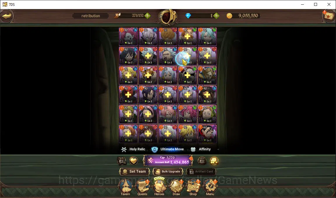 The Seven Deadly Sins: Grand Cross Accounts Starter Global |1,4M CC| Starter Ch 4 | 1 Seventh Spring Box | 3 UR |Oppressor 5