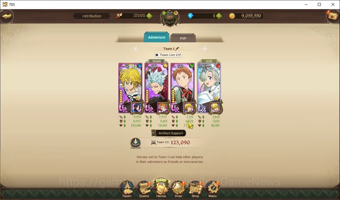 The Seven Deadly Sins: Grand Cross Accounts Starter Global |1,4M CC| Starter Ch 4 | 1 Seventh Spring Box | 3 UR |Oppressor 6