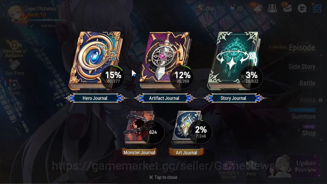 Epic Seven Accounts GLOBAL UNVERIF|NEW ERA|2 ML (LOT Scales, BM Haste) image 19