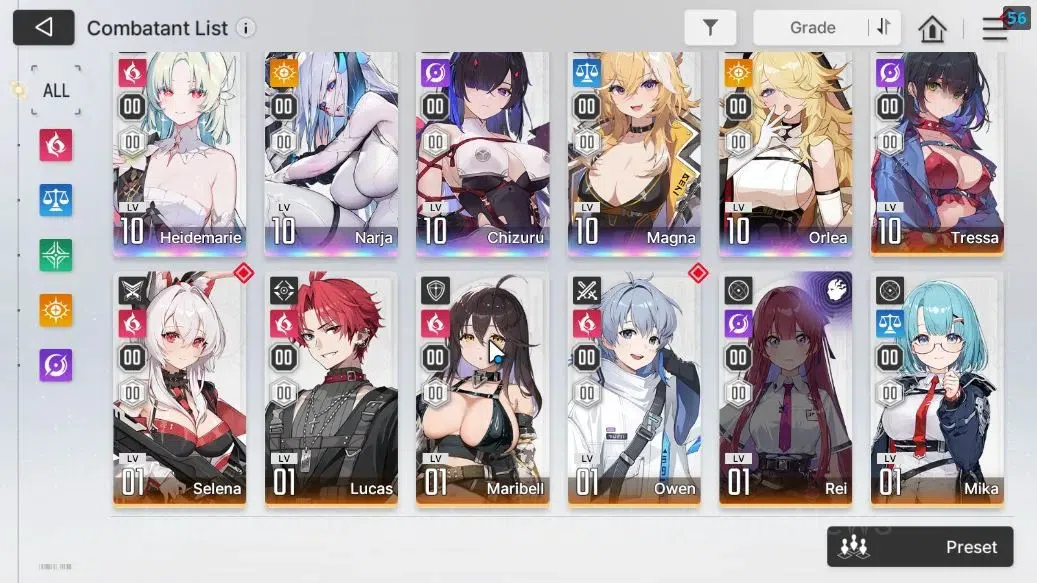 Chaos Zero Nightmare Accounts GLOBAL Lv5|5 SSR[Heidemarie,Narja,Chizuru,Magna,Or image 3