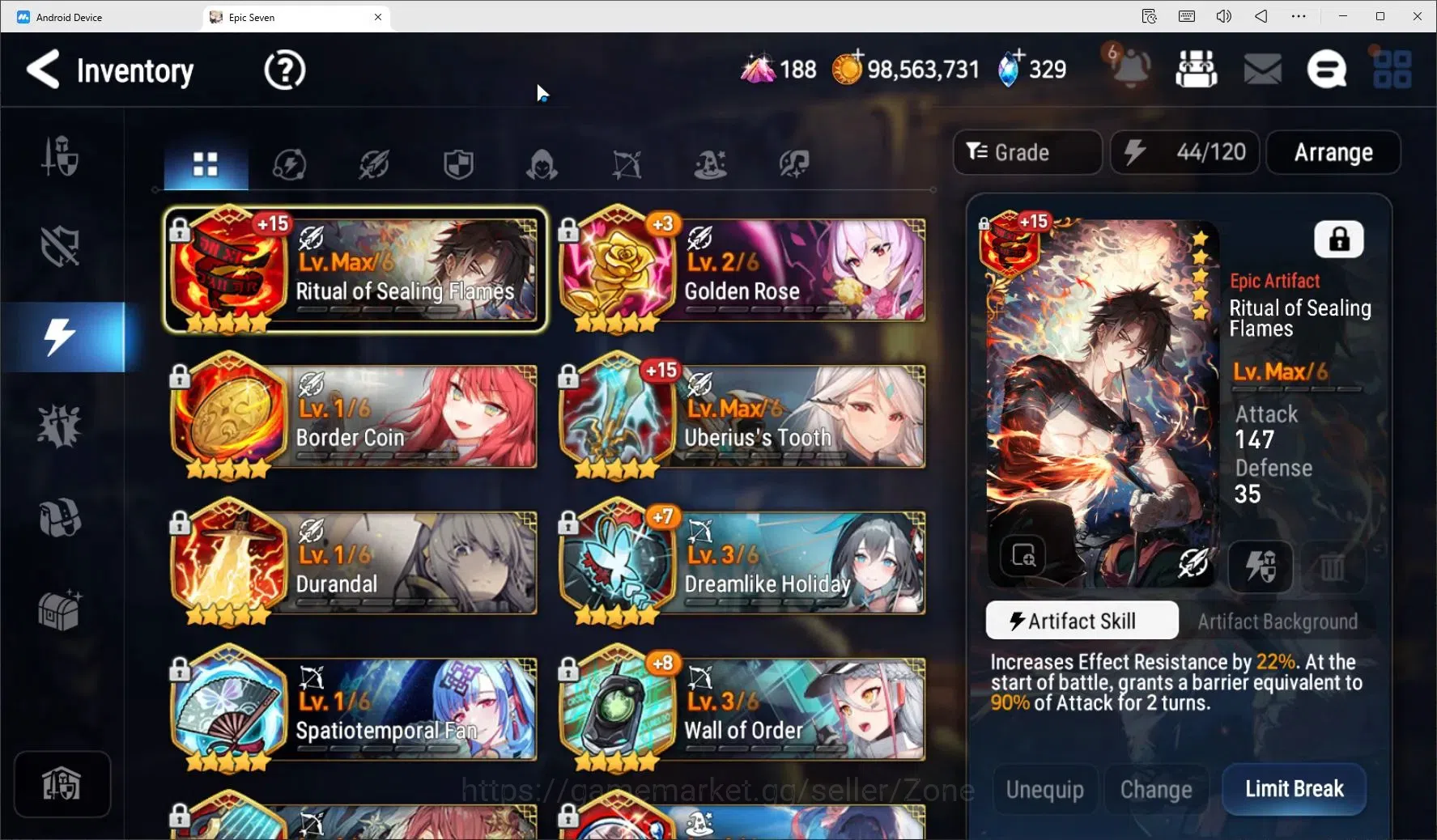 Epic Seven Accounts Global unverif|10ML (RNL,Zio, Setsuka, ROLEtc.)Rin image 13