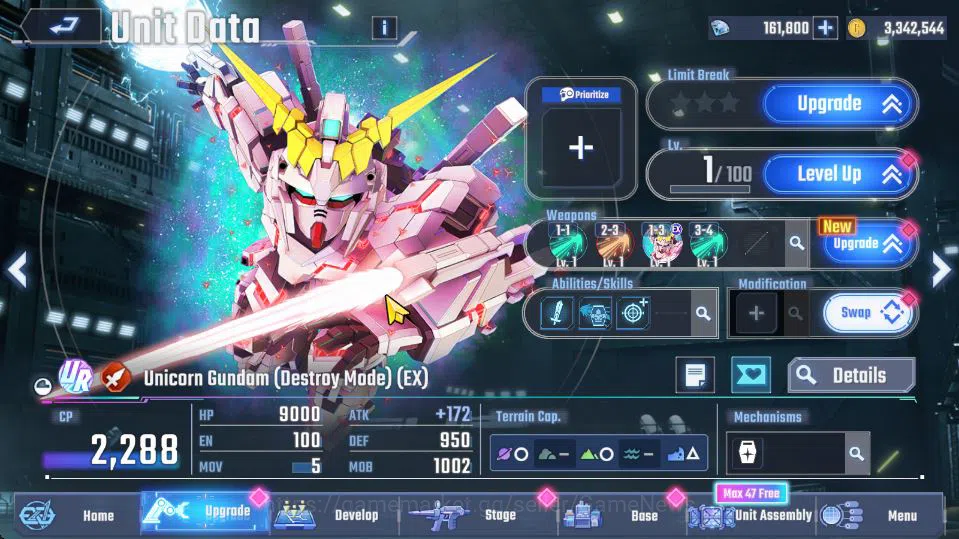 SD Gundam G Generation ETERNAL Accounts [Global]Rank 35|161K DM| 8 UR | Unicorn Destroy,As image 12