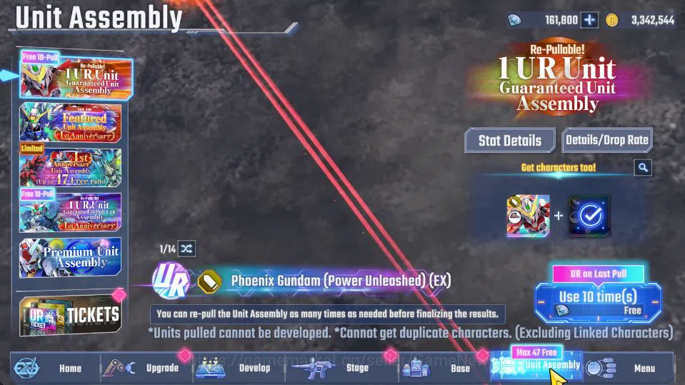 SD Gundam G Generation ETERNAL Accounts [Global]Rank 35|161K DM| 8 UR | Unicorn Destroy,As image 5