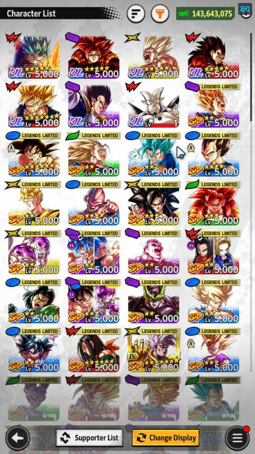 Dragon Ball Legends Accounts Mid-Tier 143M Total Power|LV 126|7 UL+ 21 LL|SS 4 Gogeta,SS 4 Vegeta,SS Goku,Etc |Android 3