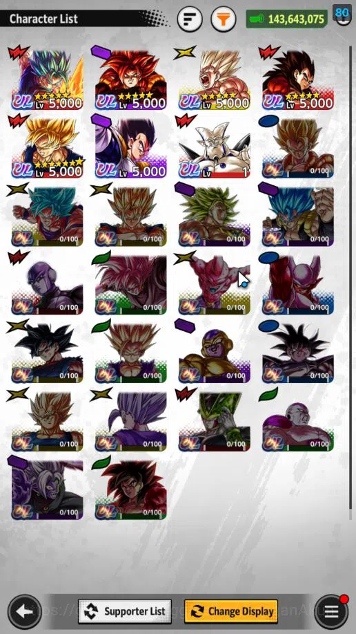 Dragon Ball Legends Accounts Mid-Tier 143M Total Power|LV 126|7 UL+ 21 LL|SS 4 Gogeta,SS 4 Vegeta,SS Goku,Etc |Android 4