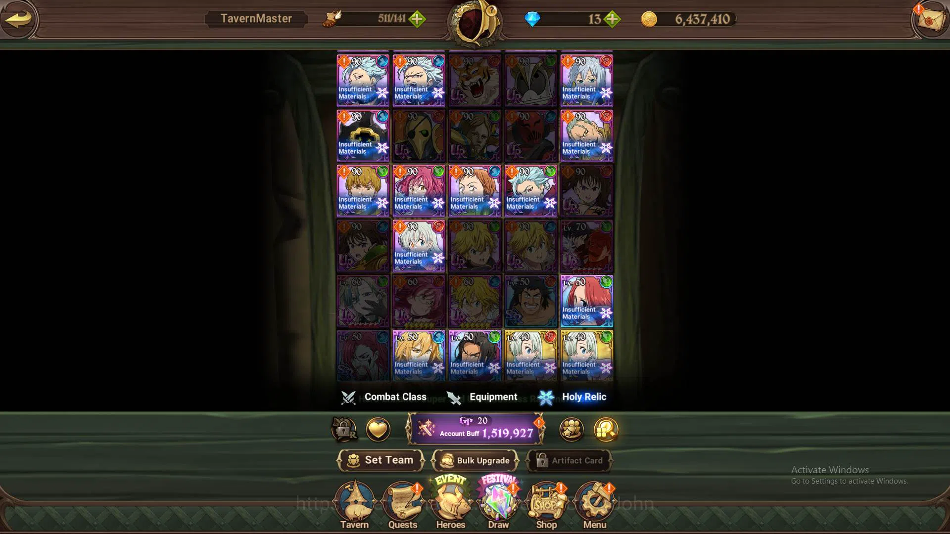 The Seven Deadly Sins: Grand Cross Accounts Others GLOBAL|1.5M CC|UR Meresca,Salos,Wk Gowther,Dk Meliodas|more detail check 9
