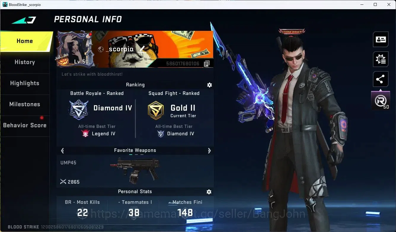 Blood Strike Accounts ASIA |COLLAB=SCAR,MCX|LIMITED=RPK|ULTRA=INP-9,QBZ9 image 2