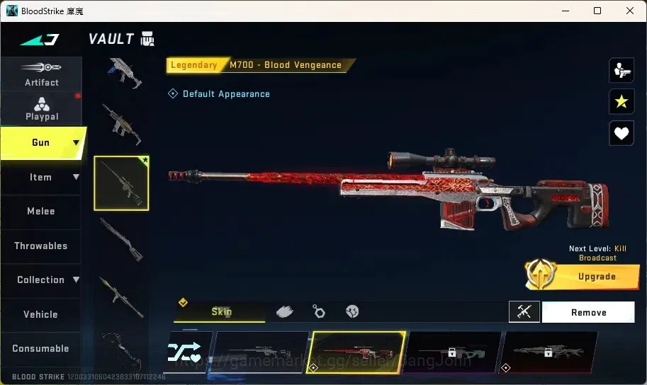 Blood Strike Accounts Collab Skin ASIA | 1 ETERNAL STRIKER: HANK-Doom | 1 Legendary Gun - Blood Vengeance | Check SS BS2036B 2