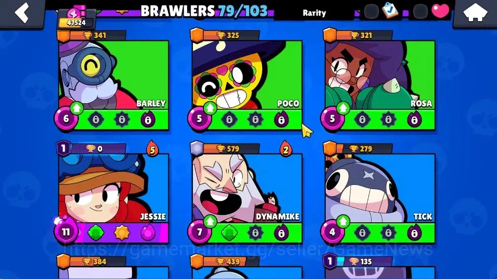 Brawl Stars Accounts 47524 Trophy|Free CR|79 Brawler 24 Max 1 UL [Siriu image 10