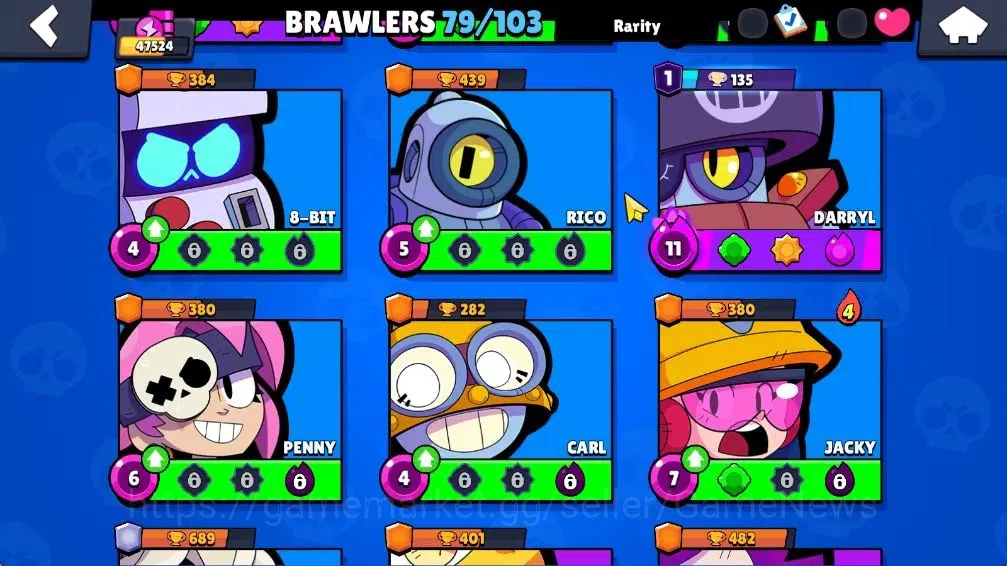 Brawl Stars Accounts 47524 Trophy|Free CR|79 Brawler 24 Max 1 UL [Siriu image 11