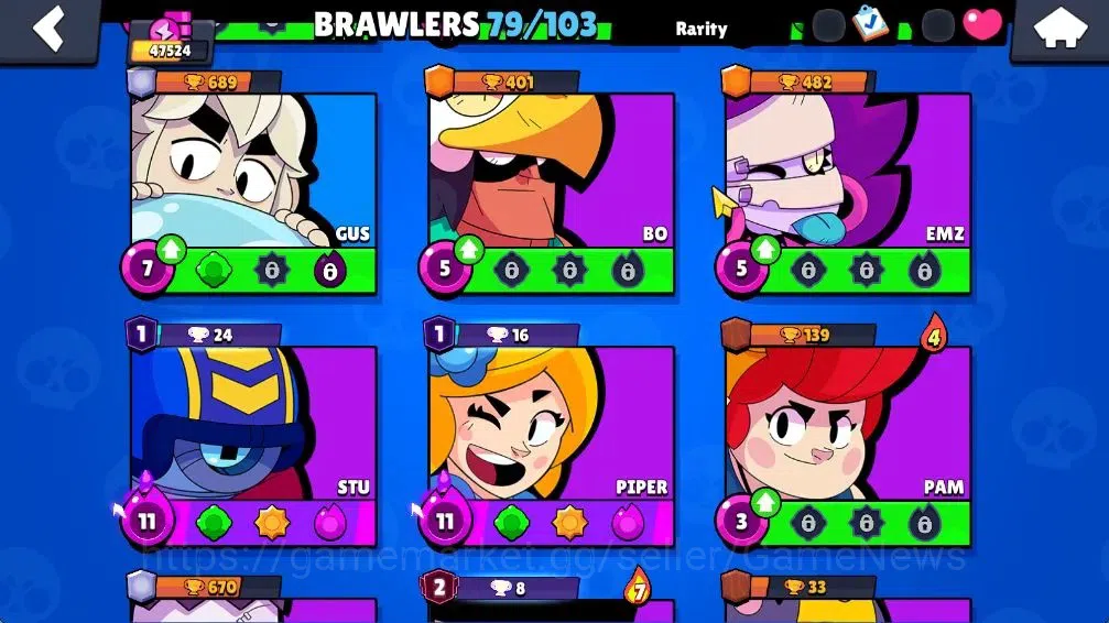 Brawl Stars Accounts 47524 Trophy|Free CR|79 Brawler 24 Max 1 UL [Siriu image 12