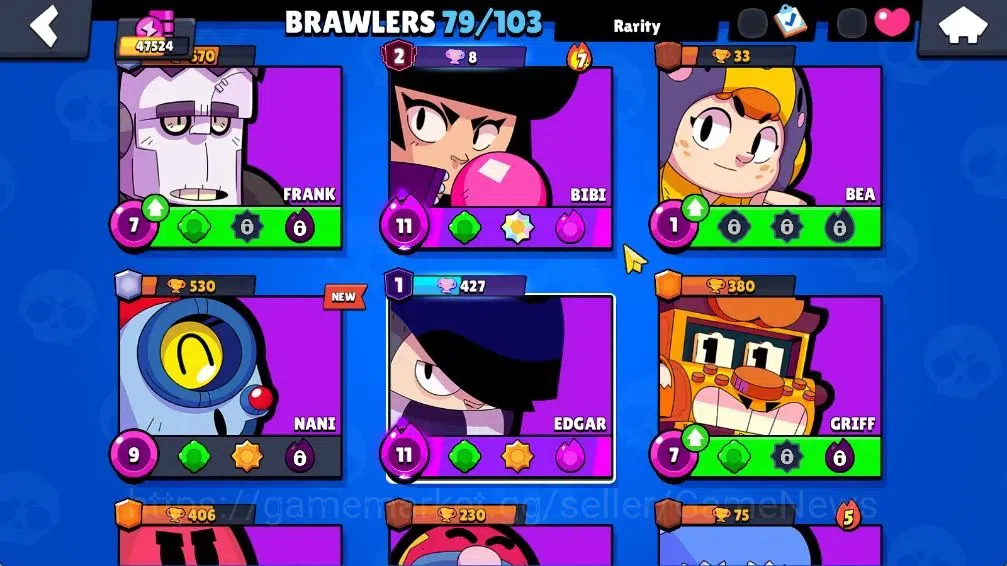 Brawl Stars Accounts 47524 Trophy|Free CR|79 Brawler 24 Max 1 UL [Siriu image 13