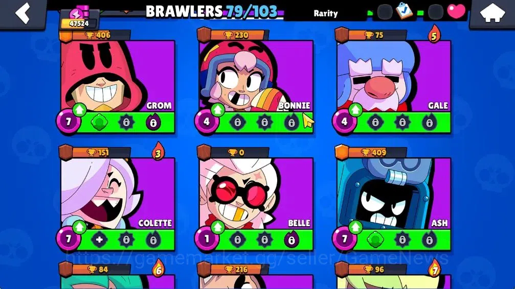 Brawl Stars Accounts 47524 Trophy|Free CR|79 Brawler 24 Max 1 UL [Siriu image 14