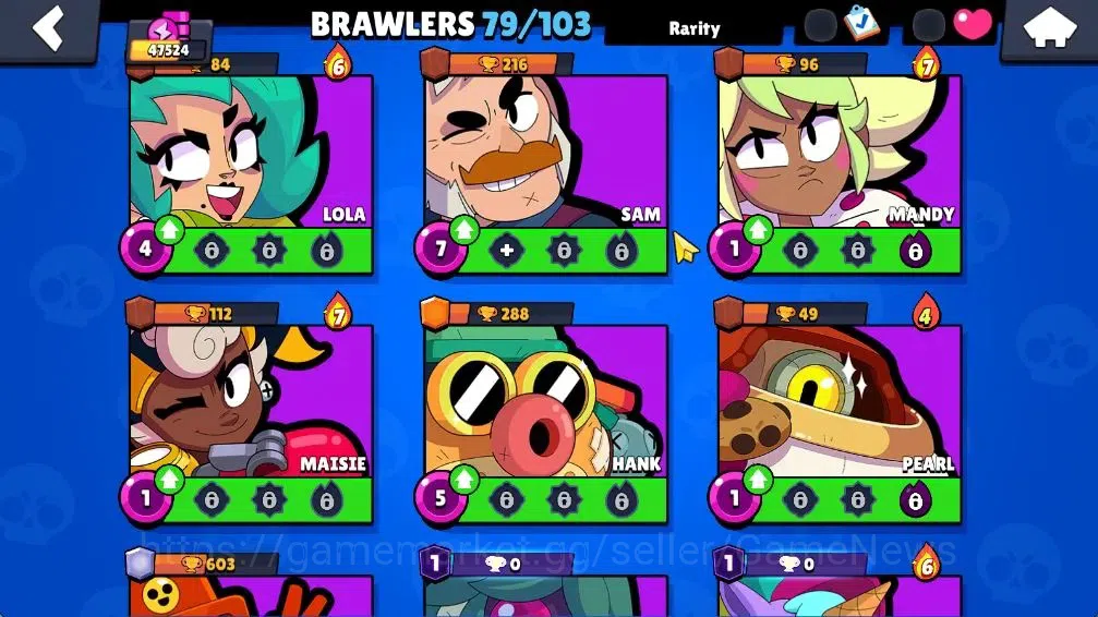 Brawl Stars Accounts 47524 Trophy|Free CR|79 Brawler 24 Max 1 UL [Siriu image 15