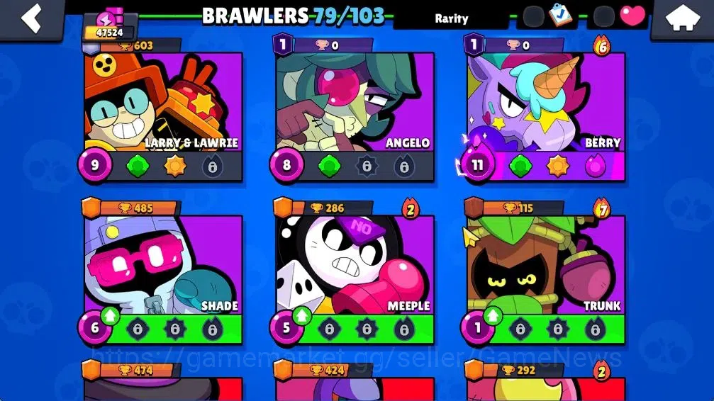 Brawl Stars Accounts 47524 Trophy|Free CR|79 Brawler 24 Max 1 UL [Siriu image 16