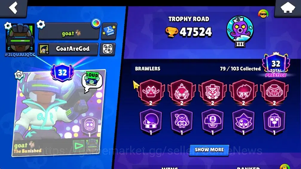 Brawl Stars Accounts 47524 Trophy|Free CR|79 Brawler 24 Max 1 UL [Siriu image 2