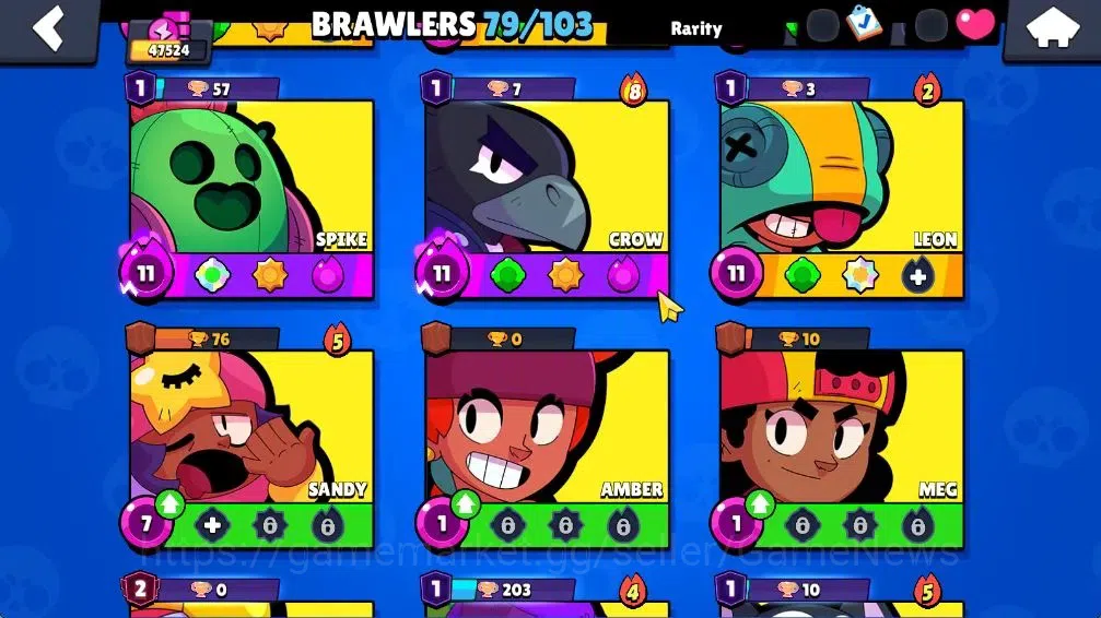 Brawl Stars Accounts 47524 Trophy|Free CR|79 Brawler 24 Max 1 UL [Siriu image 20