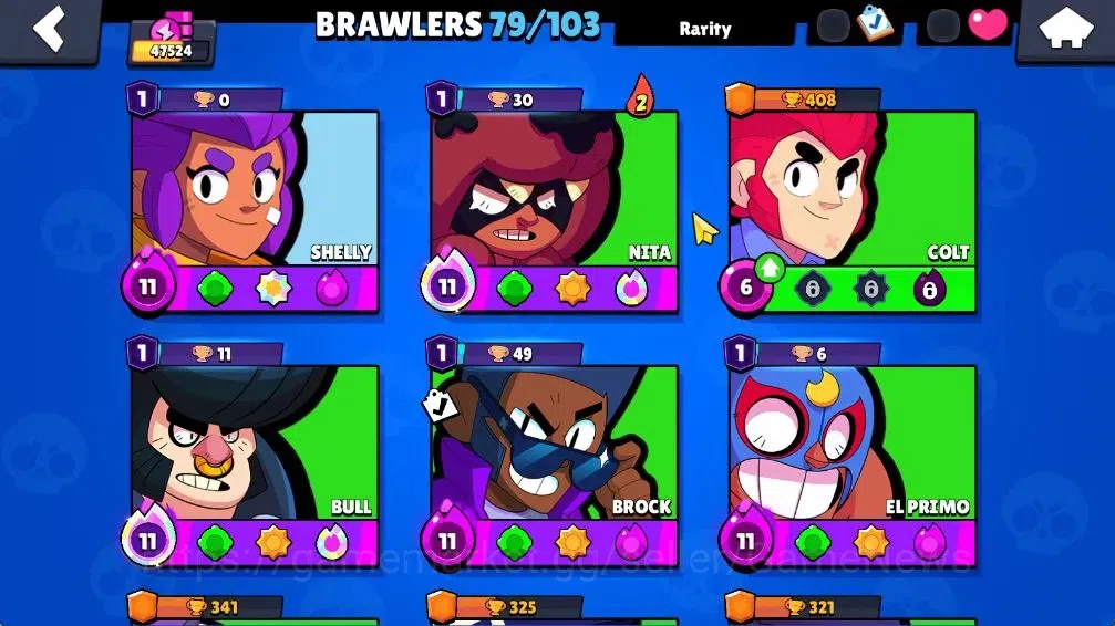 Brawl Stars Accounts 47524 Trophy|Free CR|79 Brawler 24 Max 1 UL [Siriu image 9