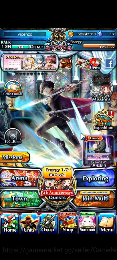 Grand Summoners Accounts Global|Rank 126|76 RGB|18 Ascend|RoyTW,InumataTW,T image 1