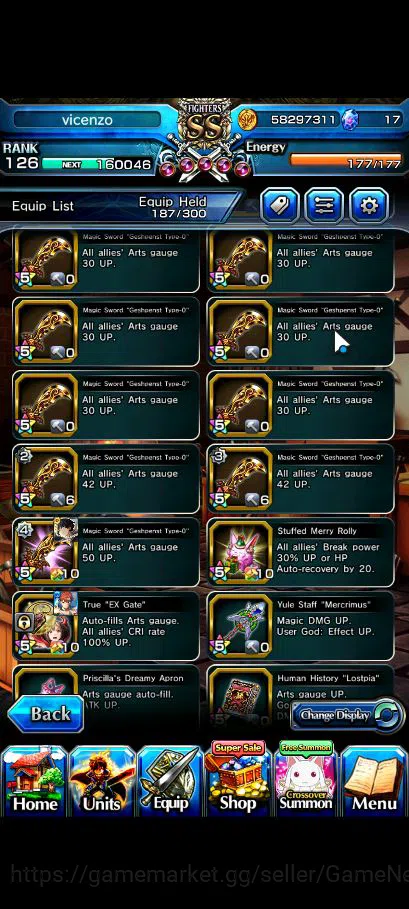 Grand Summoners Accounts Global|Rank 126|76 RGB|18 Ascend|RoyTW,InumataTW,T image 12