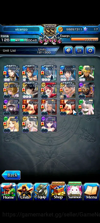 Grand Summoners Accounts Global|Rank 126|76 RGB|18 Ascend|RoyTW,InumataTW,T image 4