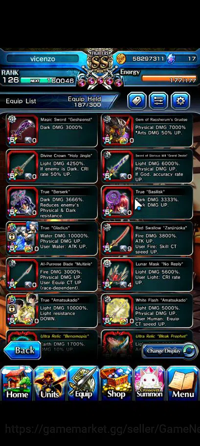 Grand Summoners Accounts Global|Rank 126|76 RGB|18 Ascend|RoyTW,InumataTW,T image 5