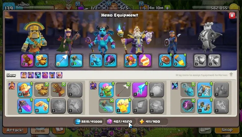 Clash of Clans Accounts LV 139|TH 15-BH 9|HH 7|BK 67,AQ 67,GW 43,MP 43,RC image 11