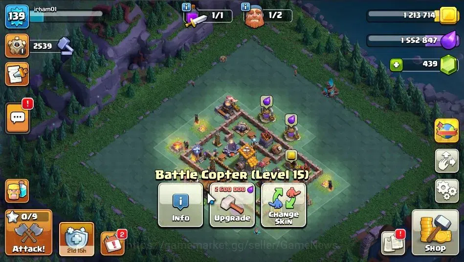 Clash of Clans Accounts LV 139|TH 15-BH 9|HH 7|BK 67,AQ 67,GW 43,MP 43,RC image 15