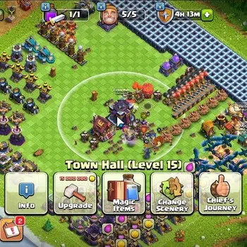 Clash of Clans High-End LV 139|TH 15-BH 9|HH 7|BK 67,AQ 67,GW 43,MP 43,RC  image 1