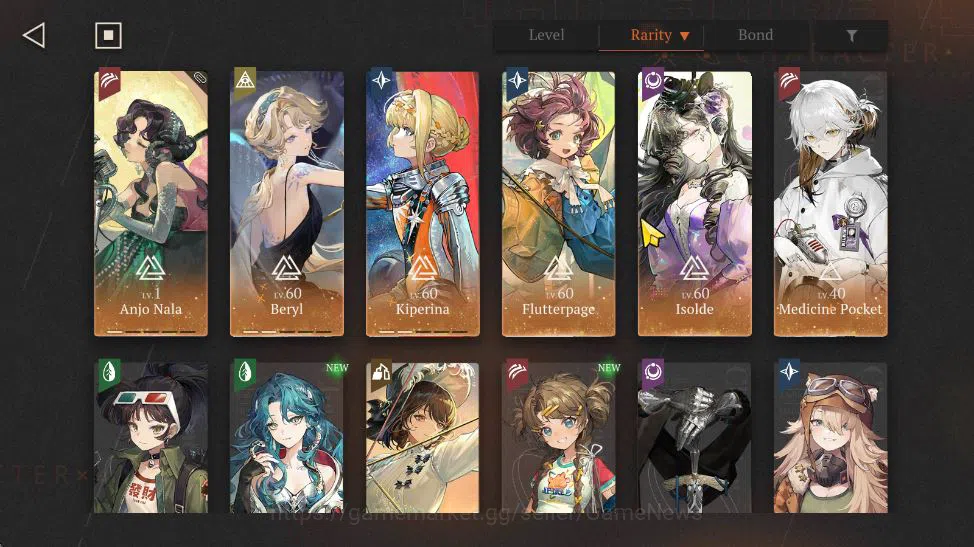 Reverse: 1999 Accounts Midgame GLOBAL|Lv60|13*6Crew +2 limit|[(BerylP2)+PSY,Anjo Nala,P1]|Kiperina,Sultterpage,Isolde,Etc|1 3