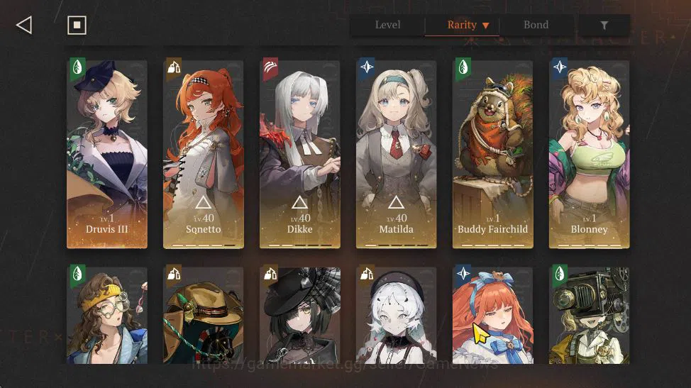 Reverse: 1999 Accounts Midgame GLOBAL|Lv60|13*6Crew +2 limit|[(BerylP2)+PSY,Anjo Nala,P1]|Kiperina,Sultterpage,Isolde,Etc|1 5