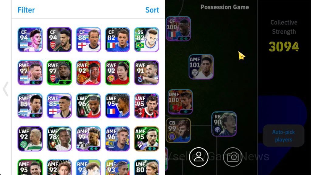 eFootball Accounts Starter Mobile| Neymar Jr,Desire Doue,Kensuke Nagai(Blitz Curler)Eden Hazard(Phenom Pass)Serginho(Edged 2