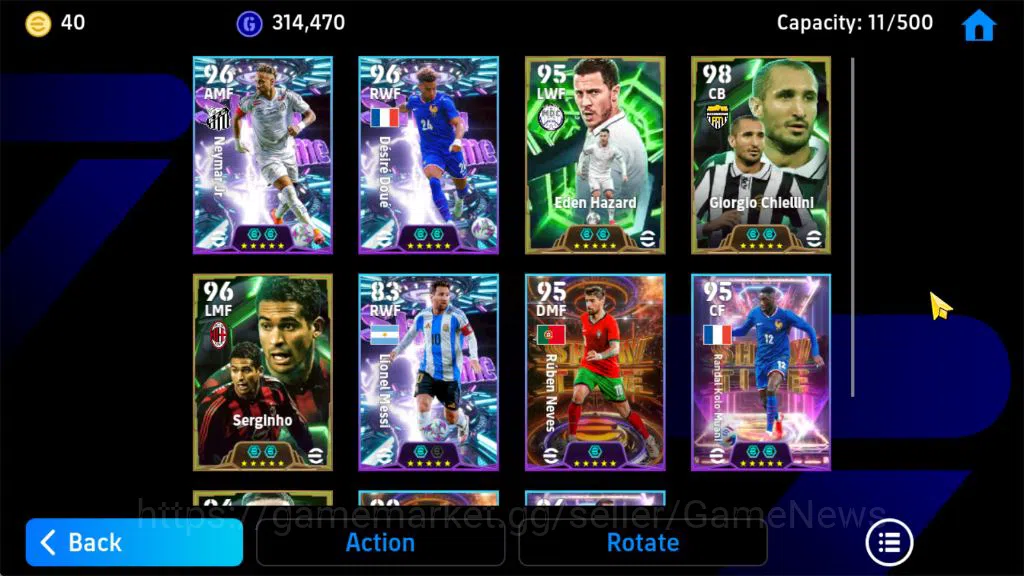 eFootball Accounts Starter Mobile| Neymar Jr,Desire Doue,Kensuke Nagai(Blitz Curler)Eden Hazard(Phenom Pass)Serginho(Edged 5