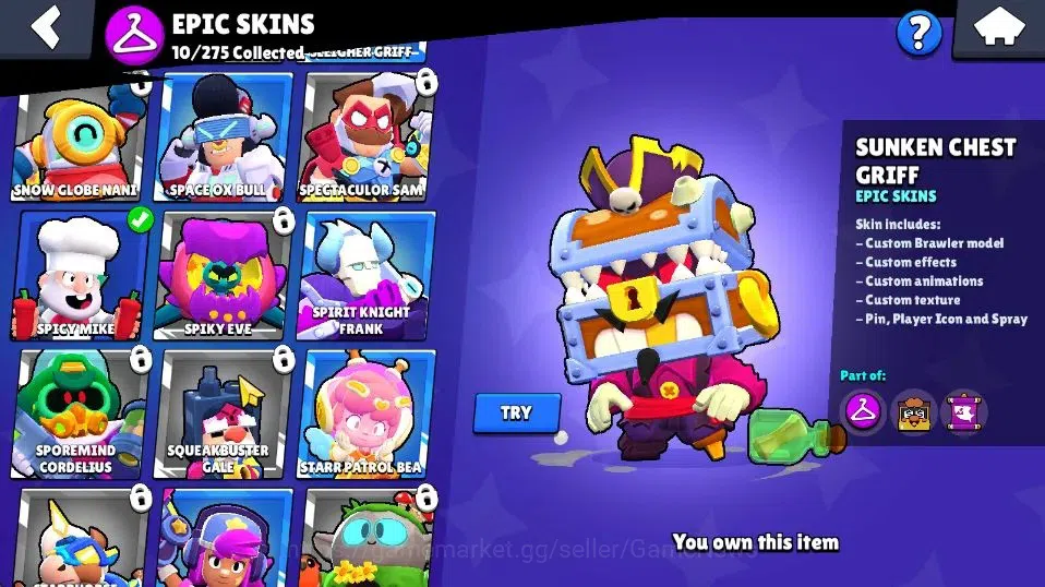Brawl Stars Accounts 5962 Trophy|33 Brawlers 8 Max Lvl|5 Prestige|50 Sk image 15