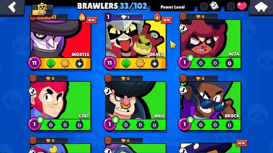 Brawl Stars Accounts 5962 Trophy|33 Brawlers 8 Max Lvl|5 Prestige|50 Sk image 6