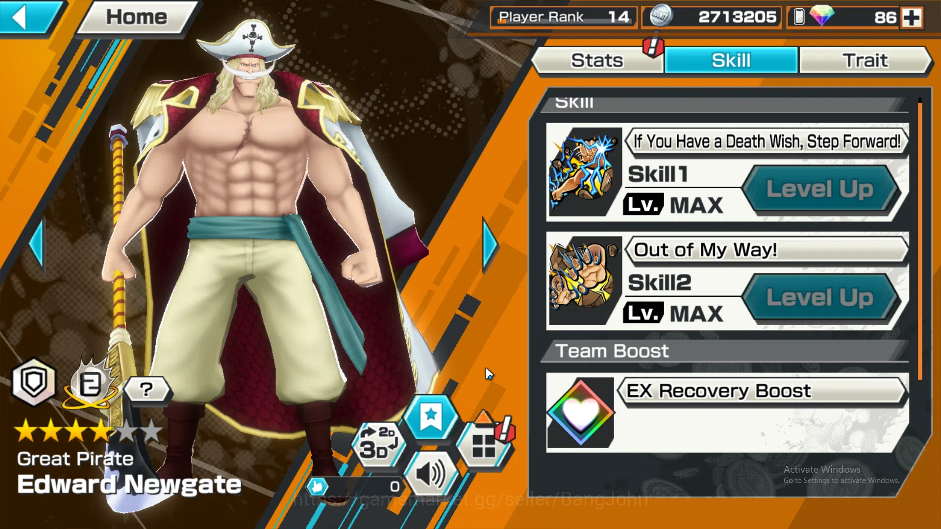 One Piece Bounty Rush Accounts Global | 3 EX | 2 MAX | Rank 14 | Borsalino, St. J image 4
