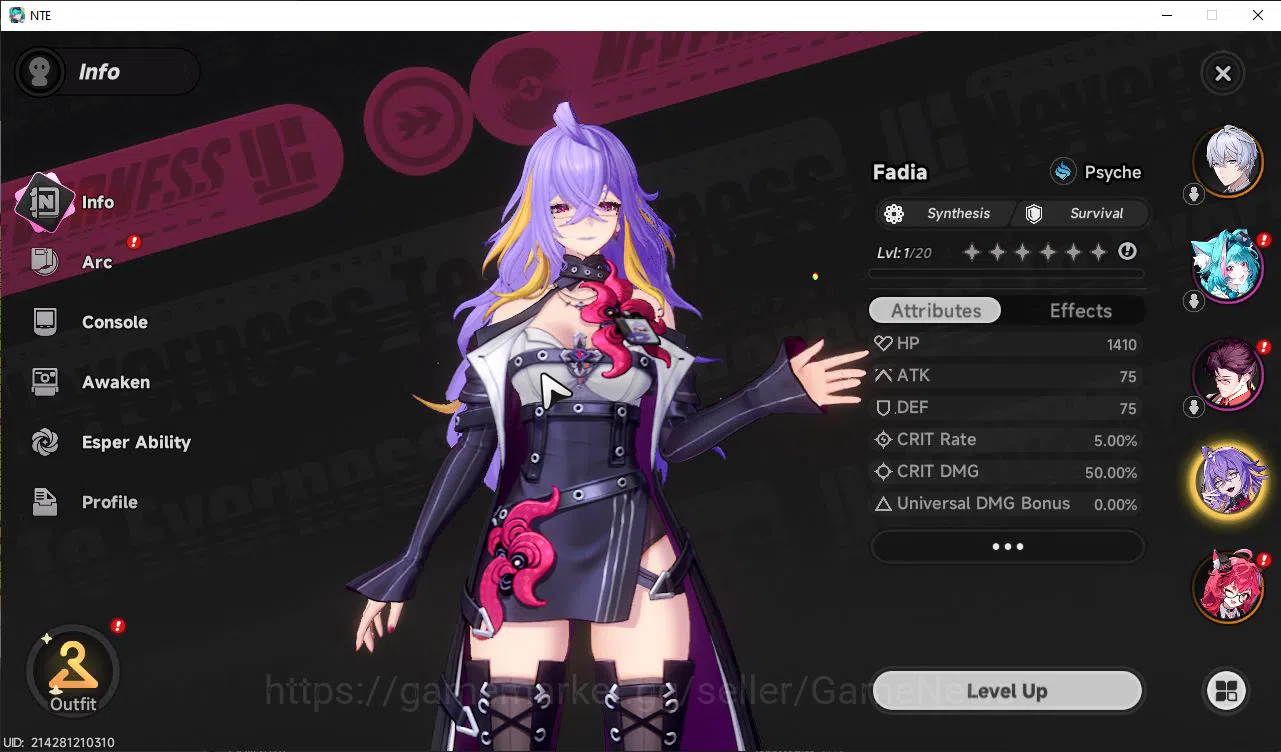 Neverness to Everness Accounts GLOBAL EU|HL 3| 2 SSR Limited [Nanally,Fadia] & 5  image 2