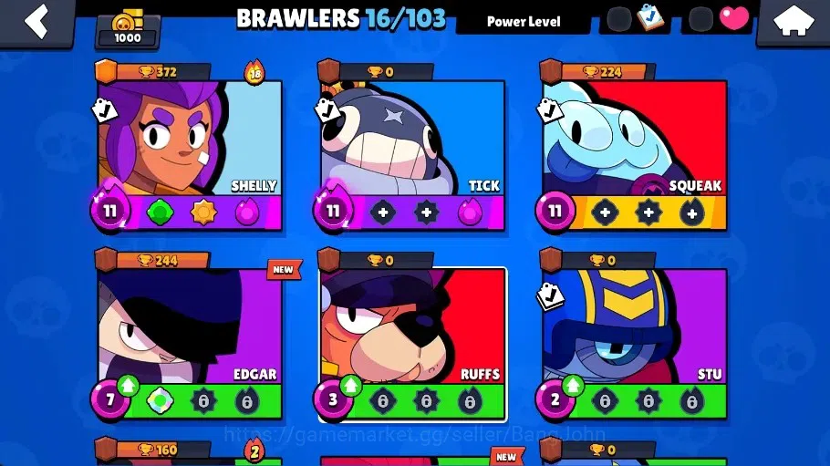 Brawl Stars Accounts Global | 1000 Thropy|16 Brawler|3 Max Hypercharge( image 6