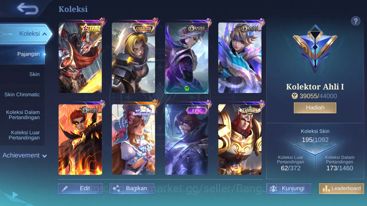 Mobile Legends: Bang Bang Accounts Others Hero 115 Skin 195 | Annual Hayabusa | Sanrio Floryn | CC Natalia | Dtamer Kimmy 10