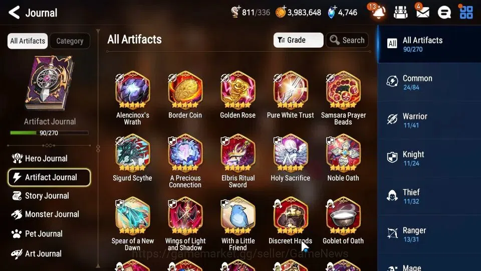 Epic Seven Accounts Mid-Tier ASIA UNVERIF|19 ML(Salome,LOTScales,GRas,BArunka)+PFbyblis,Setsuka|AUTO W Hunt|SPD 291 11