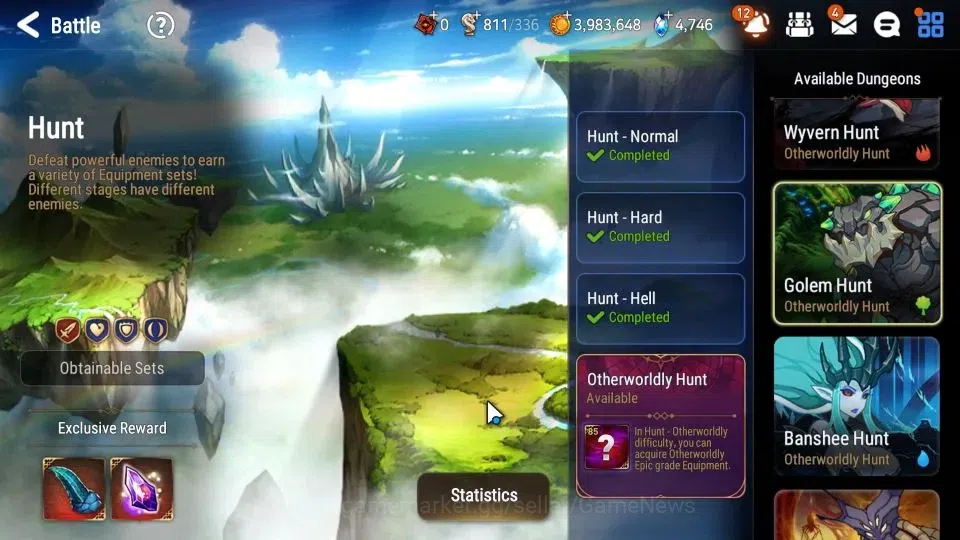 Epic Seven Accounts Mid-Tier ASIA UNVERIF|19 ML(Salome,LOTScales,GRas,BArunka)+PFbyblis,Setsuka|AUTO W Hunt|SPD 291 17