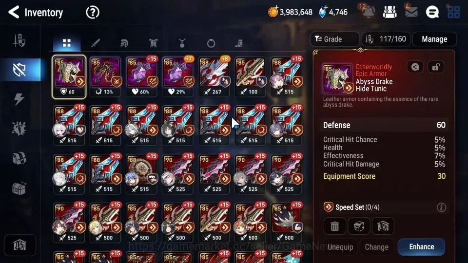 Epic Seven Accounts Mid-Tier ASIA UNVERIF|19 ML(Salome,LOTScales,GRas,BArunka)+PFbyblis,Setsuka|AUTO W Hunt|SPD 291 20