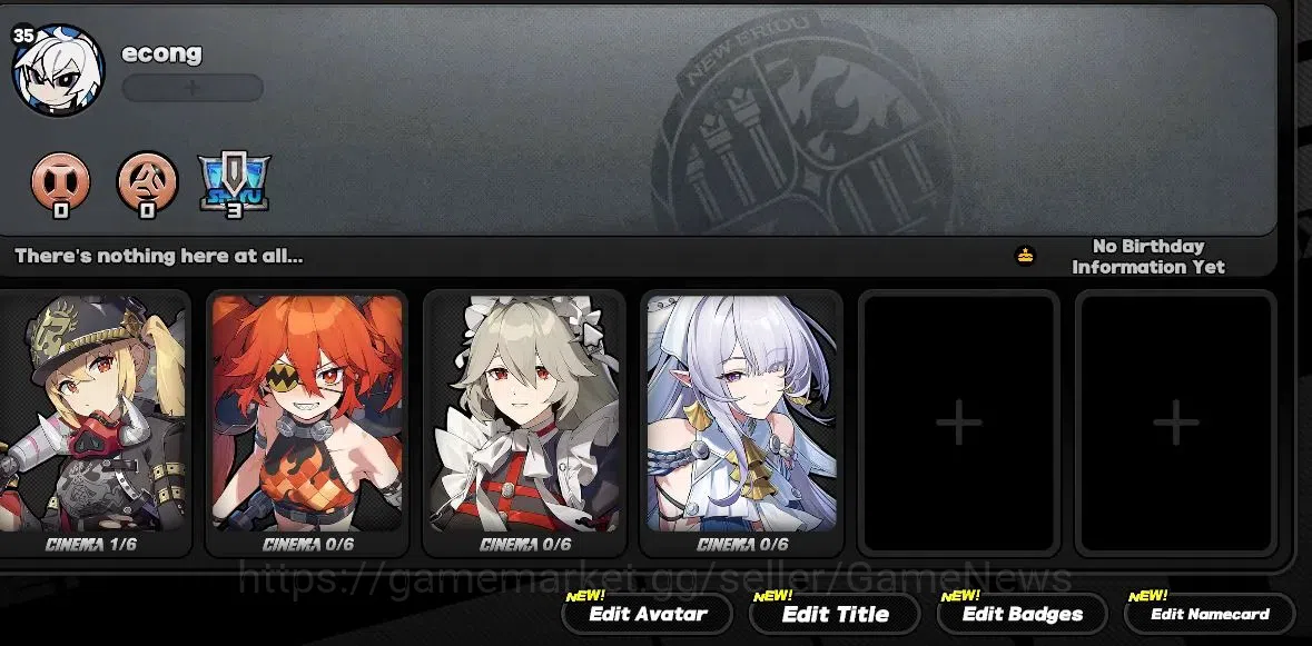 Zenless Zone Zero Accounts ASIA|IK 35|1 Limited(VELINA)|3 STD[Rina,Koleda,Gra image 4