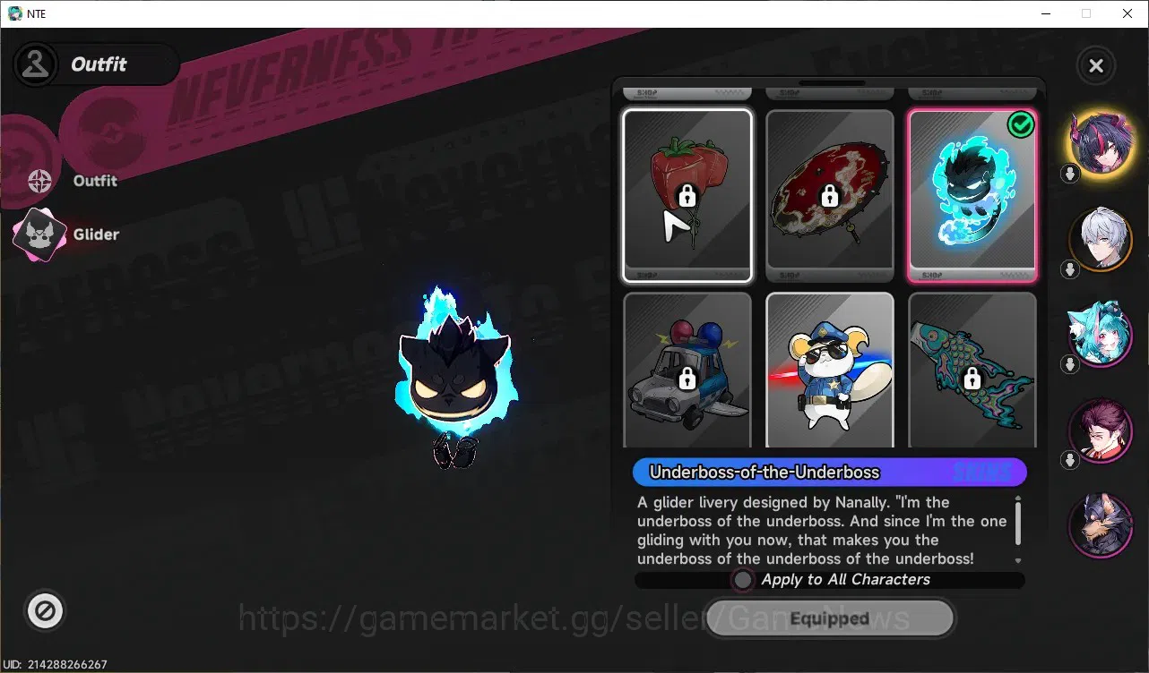 Neverness to Everness Accounts GLOBAL NA |HL 5|1 Limited S-Class|Shinku + Signature|3 Selector On|Underboss Glider|Male 3