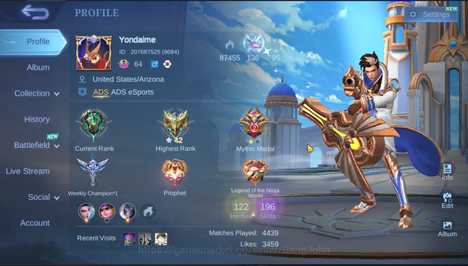 Hero 122 | Skin 196 | Recall Tas Tas on | Zodiac Hilda | KOF Karina | Roger Transformers | Epic Uranus | Lightborn Granger ~ ML529B Mobile Legends: Bang Bang Others Hero 122 | Skin 196 | Recall Tas Tas on | Zodiac H image 1