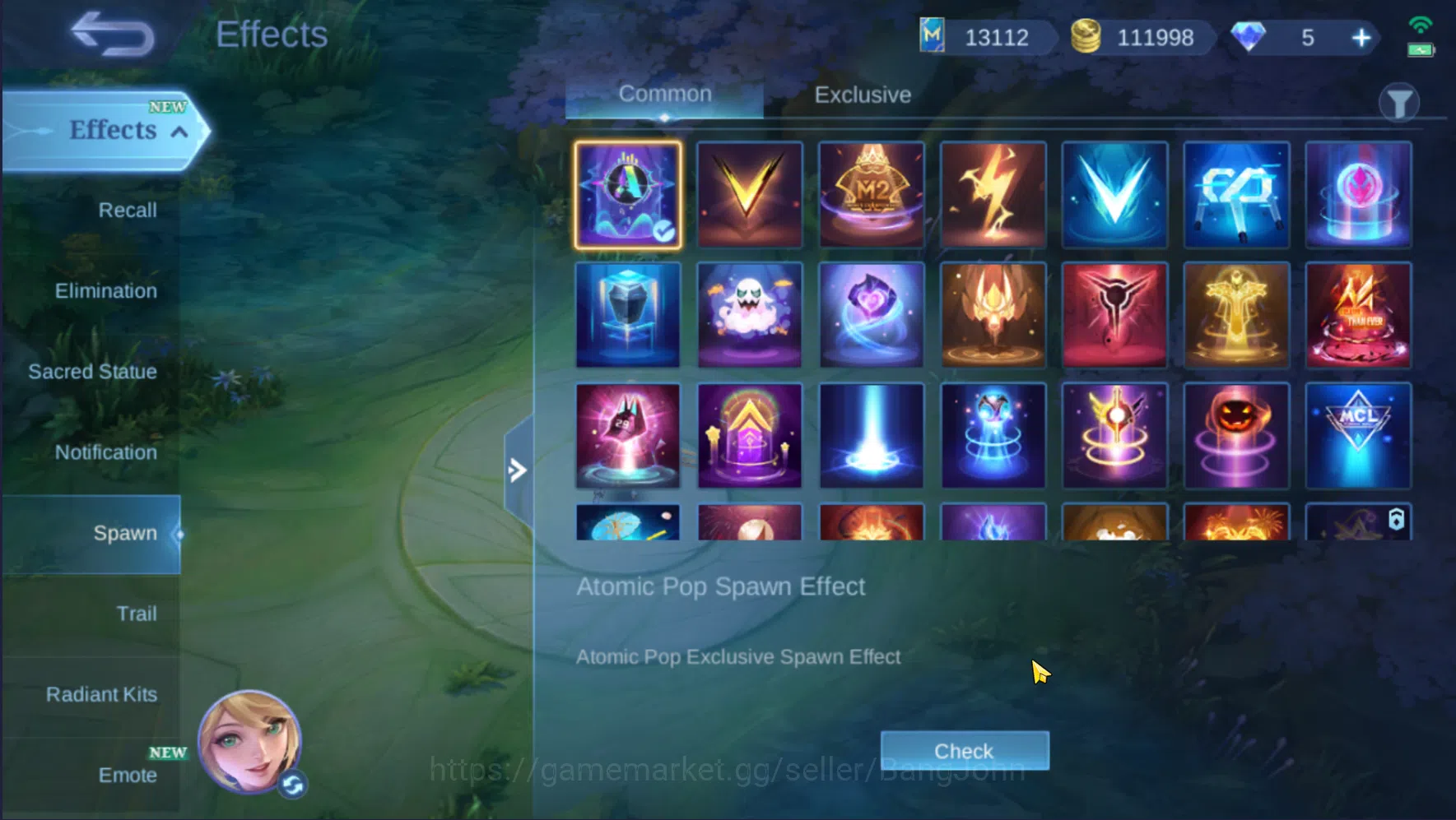 Mobile Legends: Bang Bang Accounts Others Hero 122 | Skin 196 | Recall Tas Tas on | Zodiac Hilda | KOF Karina | Roger 10